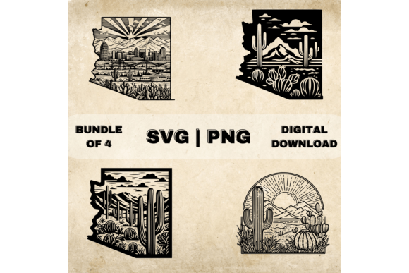 Arizona SVG Bundle: Elevate Your Arizona State Designs