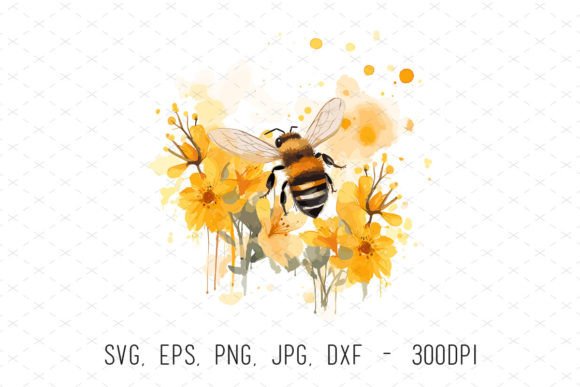 Bee on Flowers Watercolor Spring Clipart: A Designer's Guide