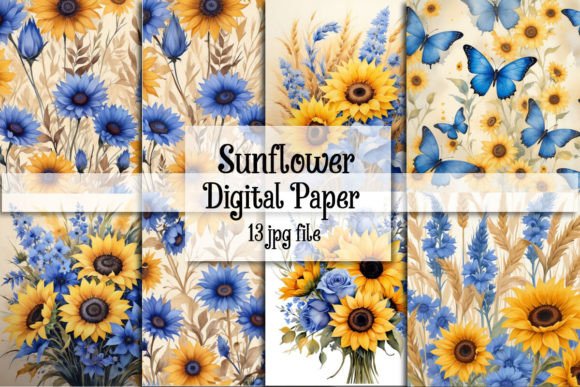 How to Use Sunflower Digital Paper Background in Your Projects