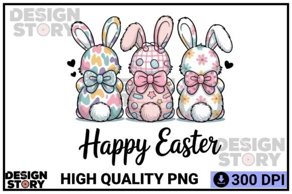 Pastel Patterned Easter Bunny Trio PNG: A Designer’s Guide