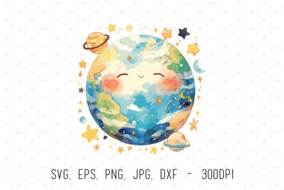 Planet Earth Globe Nursery Kids Clipart for Modern Projects