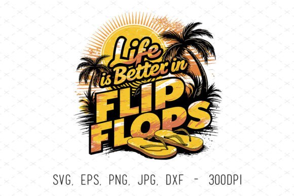 Retro Summer Quote Flip Flops Svg Png: The Ultimate Clipart