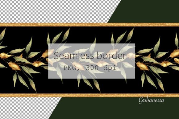 Seamless Border with Leaves: A Designer's Go-To for Organic Elegance