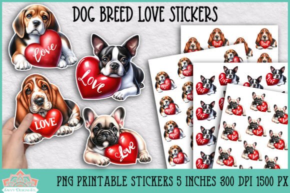 Unleashing Canine Charm: A Designer's Guide to Dog Breed Valentine Stickers
