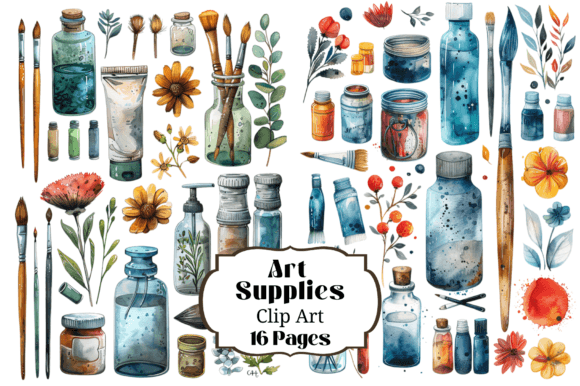 Unlocking Creativity with Watercolor Art Supplies Clip Art