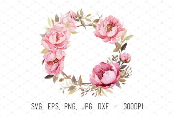 Watercolor Peonies Floral Frame Clipart: Your Design Shortcut