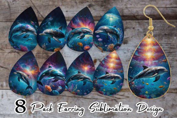 Whimsical Waves: Designing with the Earring Underwater Dolphin Aesthetic